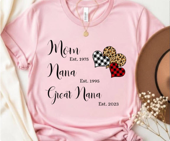 Custom Established Year Grandma Tee | Grandma Gift Shirt