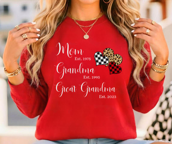 Custom Established Year Grandma Tee | Grandma Gift Shirt