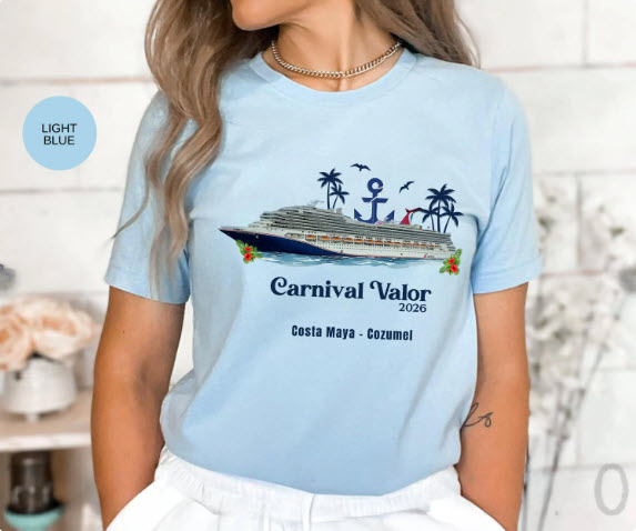 Carnival Valor Cruise Shirt | Carnival Cruise Group Tee | Cruise Ship Gift