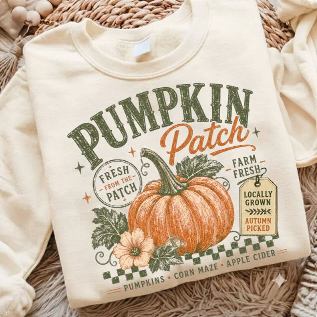 Pumpkin Patch Sweatshirt | Vintage Fall Crewneck Autumn Shirt