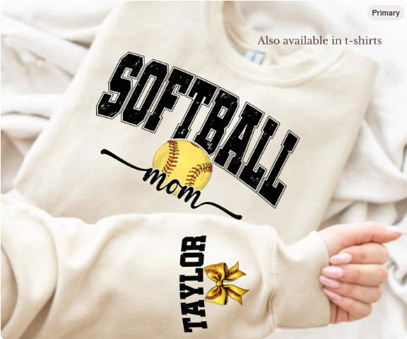 Softball Mom Shirt | Custom Sports Mom Tee for Game Day