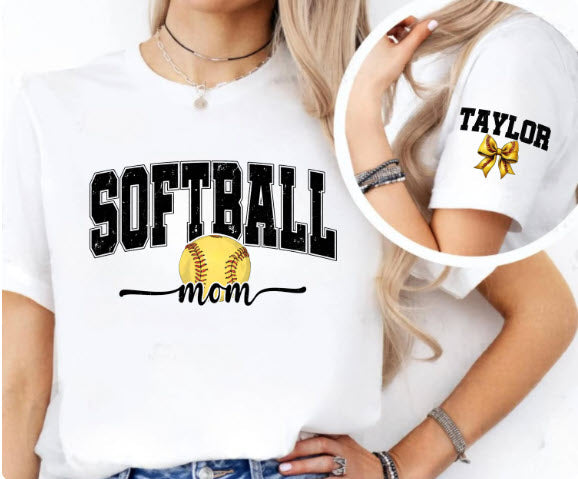Softball Mom Shirt | Custom Sports Mom Tee for Game Day