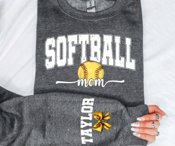Softball Mom Shirt | Custom Sports Mom Tee for Game Day