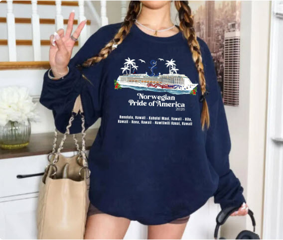 Norwegian Pride of America Cruise Shirt | Norwegian Cruise Group Tee | Cruise Ship Gift