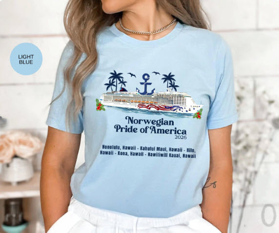 Norwegian Pride of America Cruise Shirt | Norwegian Cruise Group Tee | Cruise Ship Gift