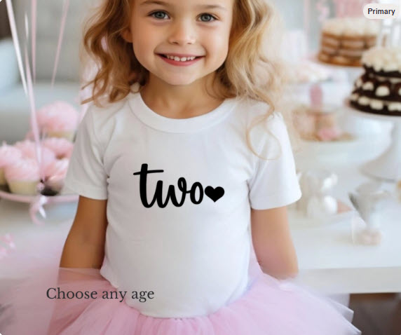 Kids Birthday Number Shirt | Toddler Birthday Tee One Through Ten
