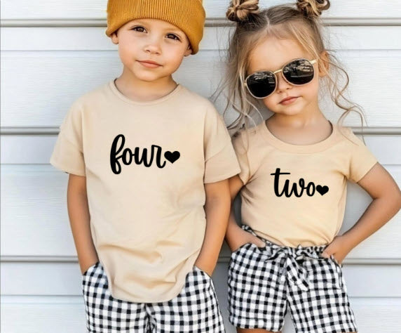 Kids Birthday Number Shirt | Toddler Birthday Tee One Through Ten