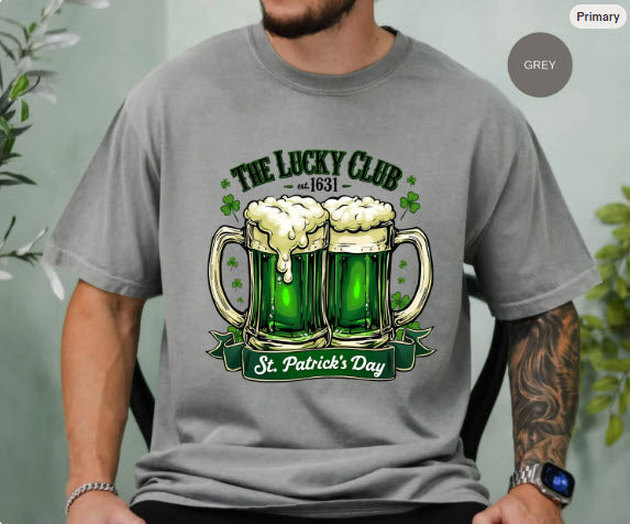 St. Patrick's Day Shirt | The Lucky Club Green Beer Tee