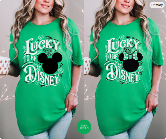 Lucky to Be at Disney St. Patrick's Day Shirt | Minnie Mouse Shamrock Tee