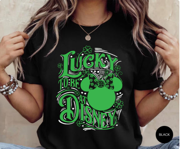 Lucky to Be at Disney St. Patrick's Day Shirt | Minnie Mouse Shamrock Tee