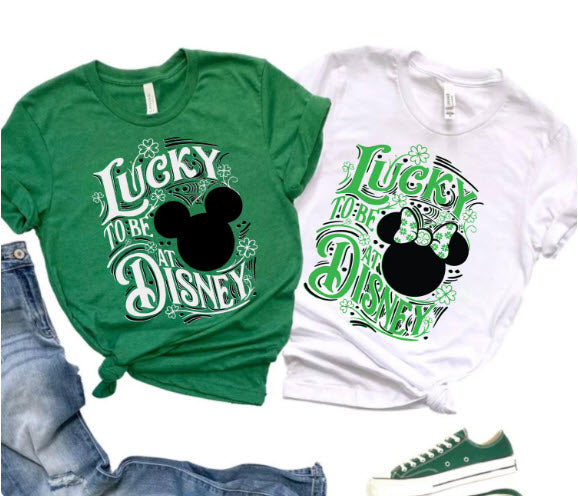 Lucky to Be at Disney St. Patrick's Day Shirt | Minnie Mouse Shamrock Tee