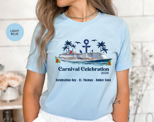 Carnival Celebration Cruise Shirt | Celebration Key St. Thomas Amber Cove Tee