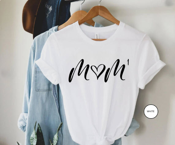Mom Squared Shirt | Mom of 2 Mom of 3 Heart Crewneck Gift