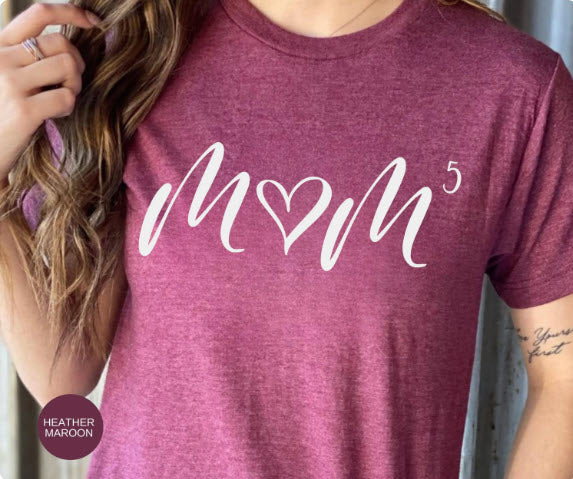 Mom Squared Sweatshirt | Mom of 2 Mom of 3 Heart Crewneck Gift