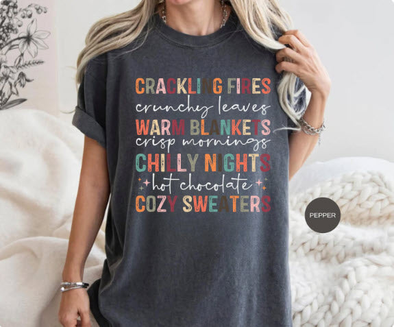 Fall Vibes Sweatshirt | Crackling Fires Crunchy Leaves Cozy Autumn Crewneck