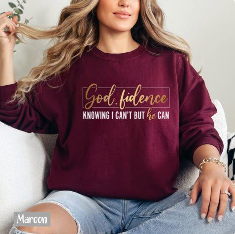 Godfidence Sweatshirt | Christian Faith Crewneck