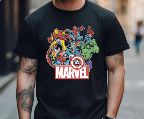 Marvel Avengers Shirt | Iron Man Spider-Man Hulk Captain America Comic Tee