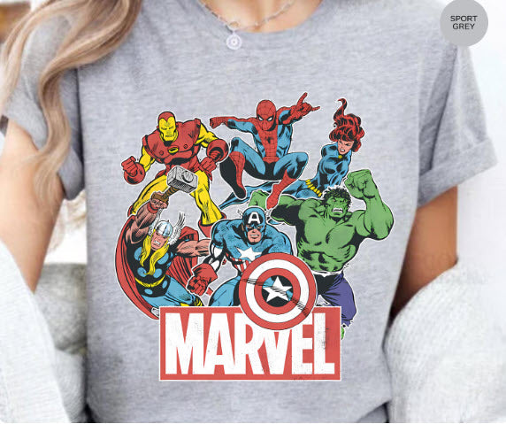 Marvel Avengers Shirt | Iron Man Spider-Man Hulk Captain America Comic Tee