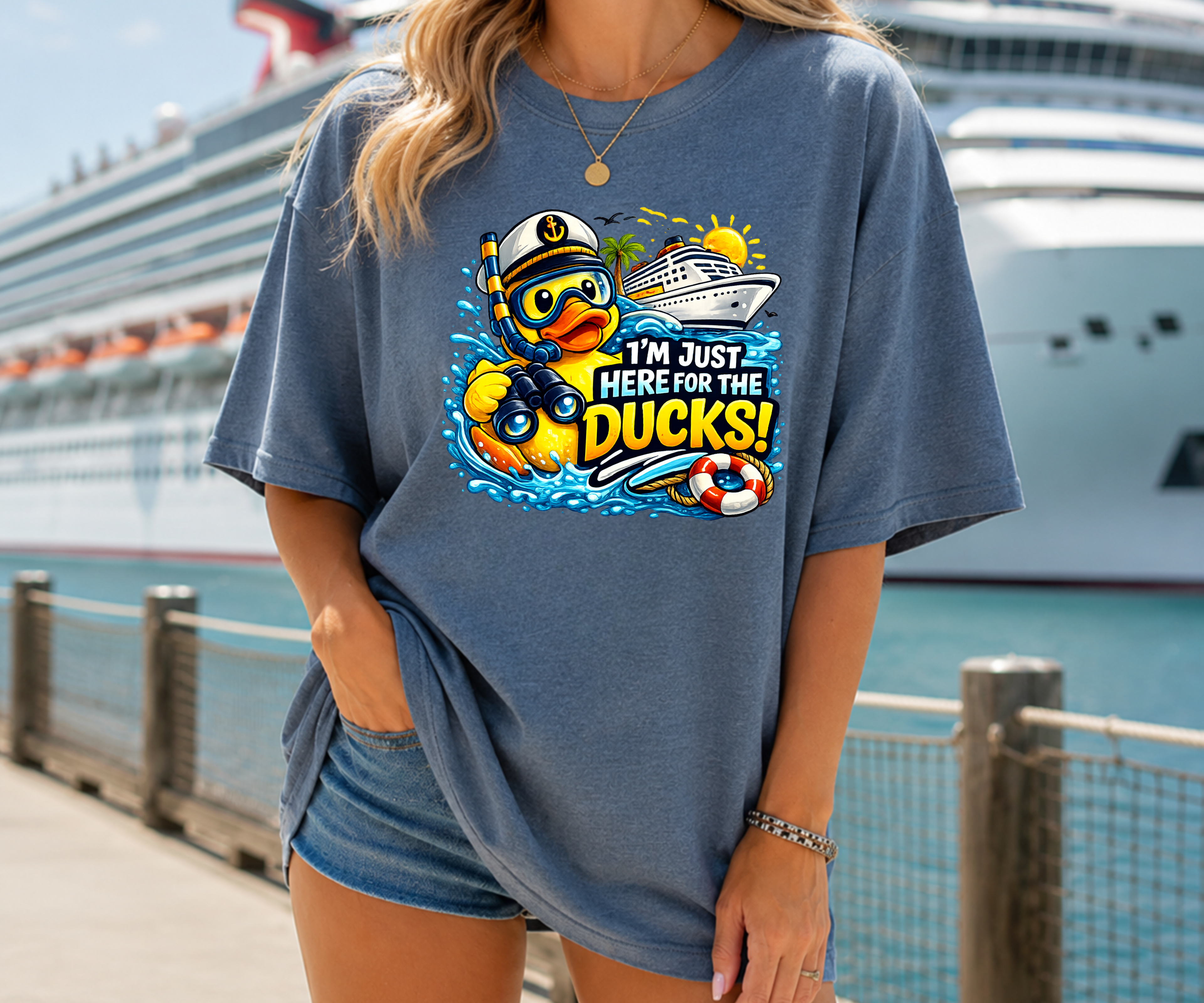I'm Just Here for the Ducks Cruise Shirt | Funny Rubber Duck Cruise Tee