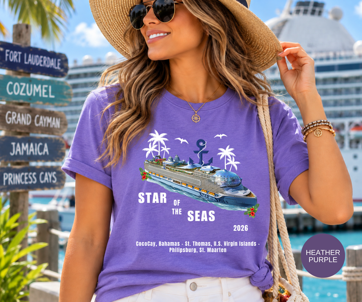 Star of the Seas Cruise Shirt | Personalized Ports of Call Tee