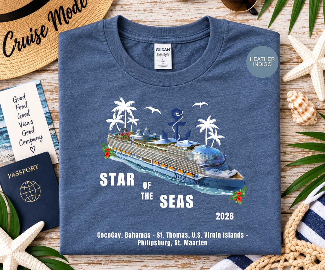 Star of the Seas Cruise Shirt | Personalized Ports of Call Tee