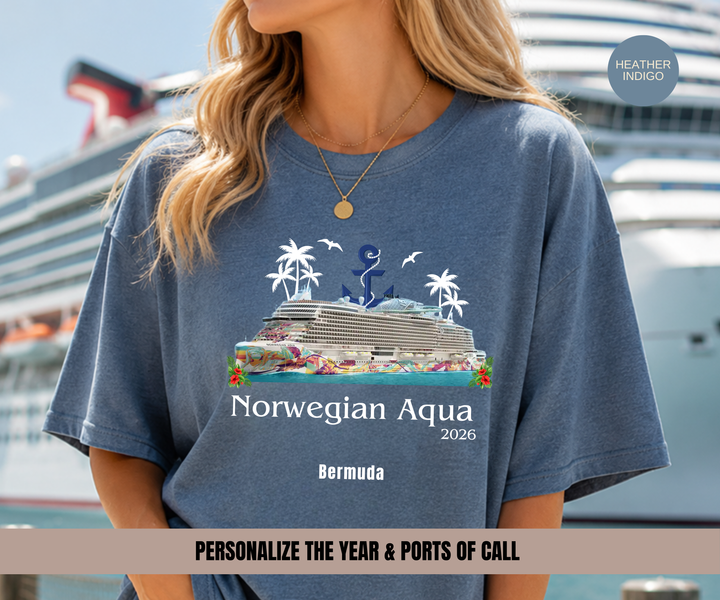 Norwegian Aqua Cruise Shirt | Personalized Matching Family Vacation Tee