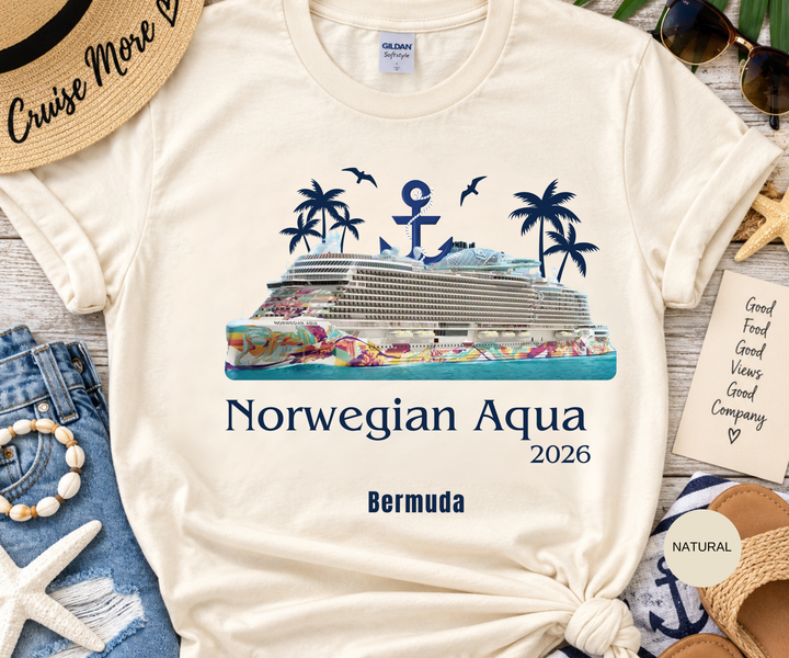 Norwegian Aqua Cruise Shirt | Personalized Matching Family Vacation Tee