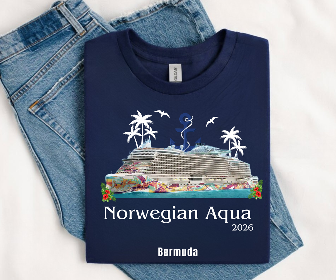 Norwegian Aqua Cruise Shirt | Personalized Matching Family Vacation Tee