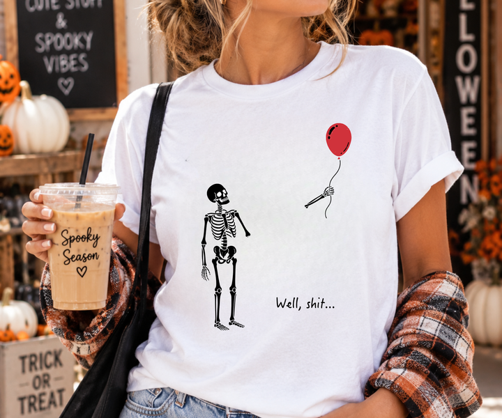 Funny Halloween Shirt | Sarcastic Spooky Season Tee| Skeleton Halloween Shirt