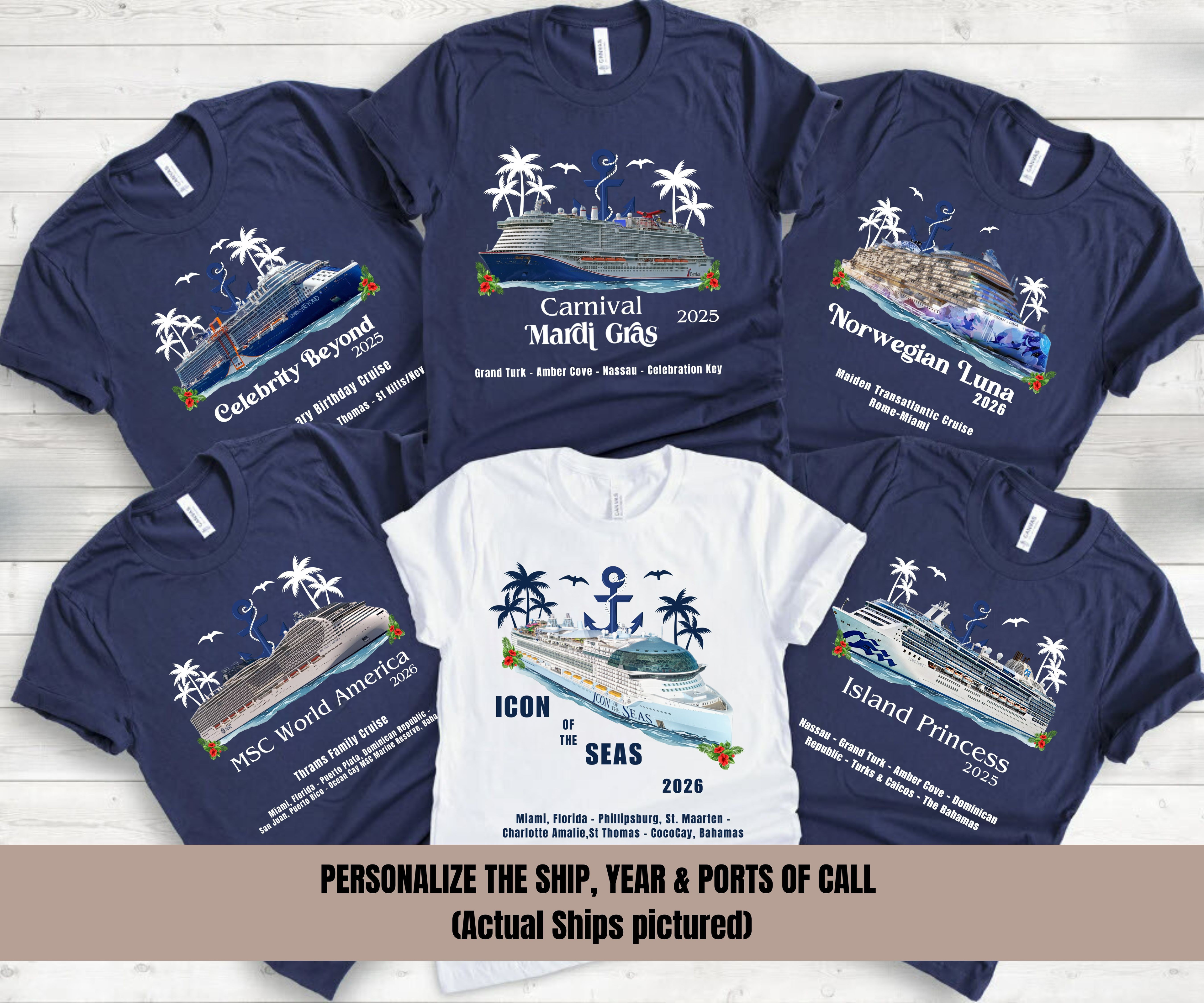 Custom Cruise Shirts | Personalized Matching Family Vacation Travel Tee