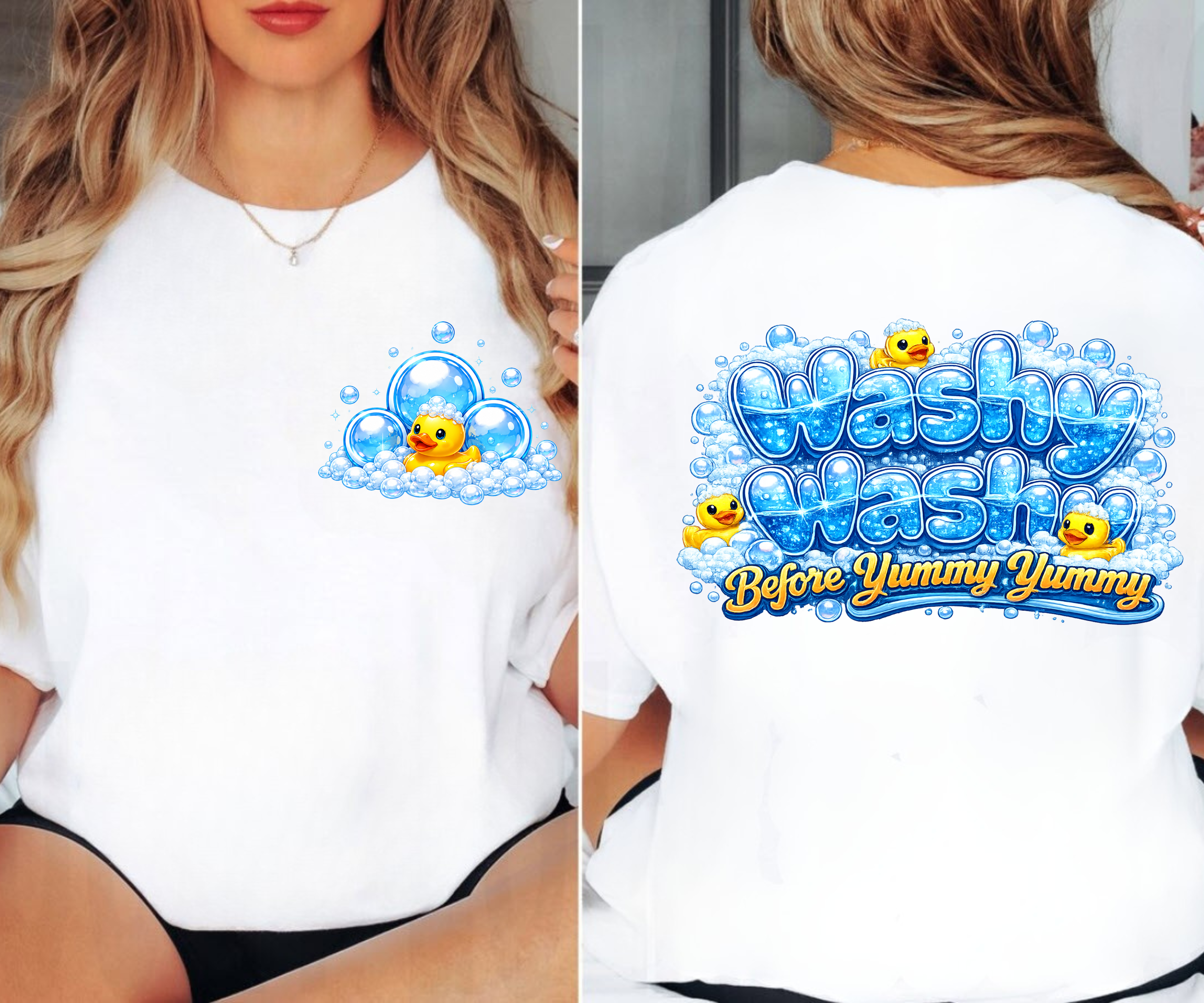 Washy Washy Before Yummy Yummy Shirt | Funny Teacher & Daycare Worker Tee