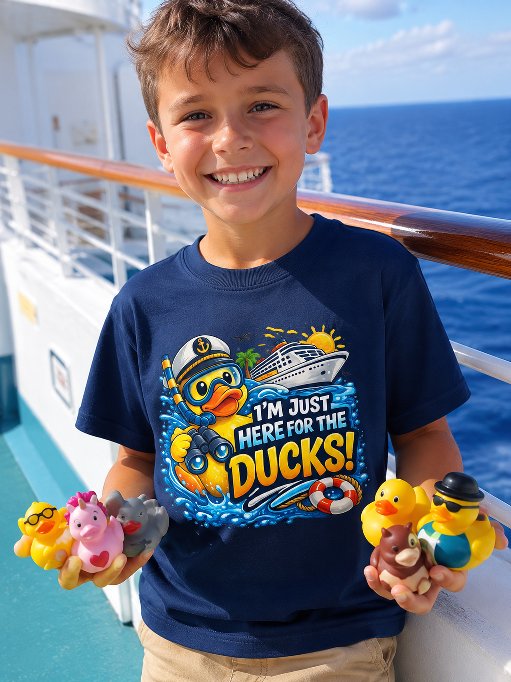 I'm Just Here for the Ducks Cruise Shirt | Funny Rubber Duck Cruise Tee