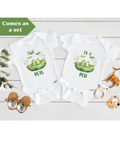 Two Peas in a Pod Twin Bodysuit Set | Cute Matching Baby Shower Gift for Twins
