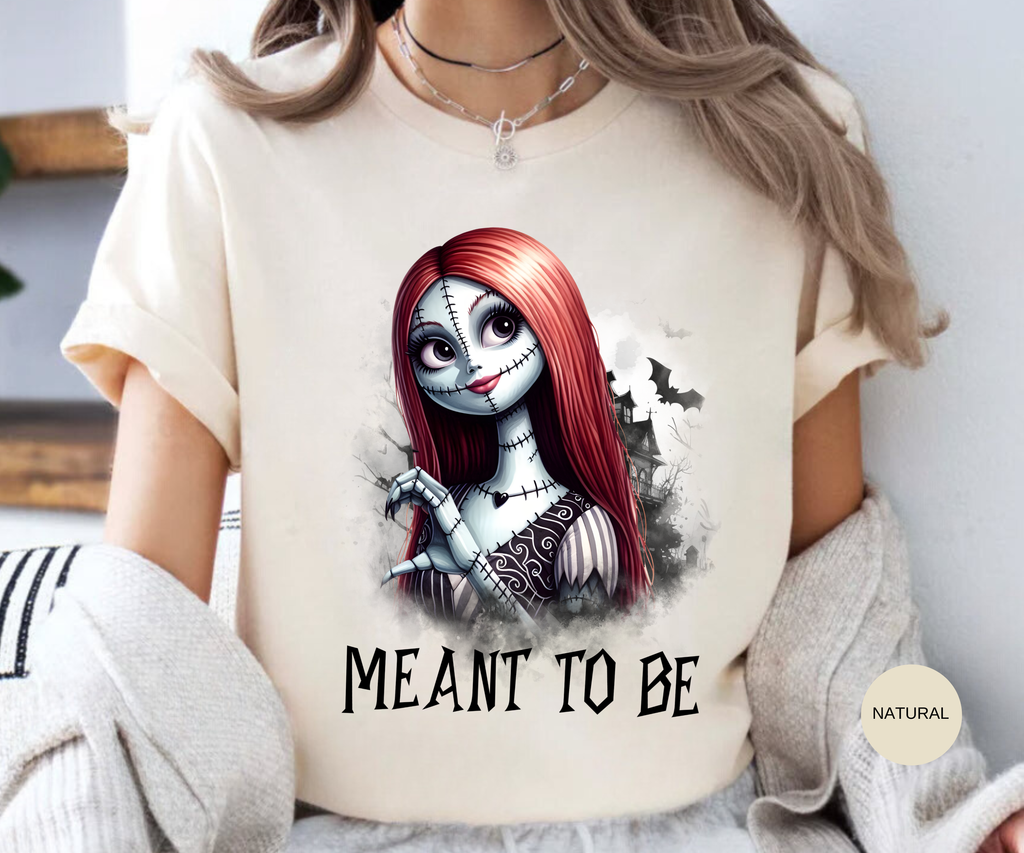 Jack and Sally Couples Halloween Shirts | We're Simply Meant To Be Nightmare Before Christmas Tee | Halloween Couples Matching Shirts