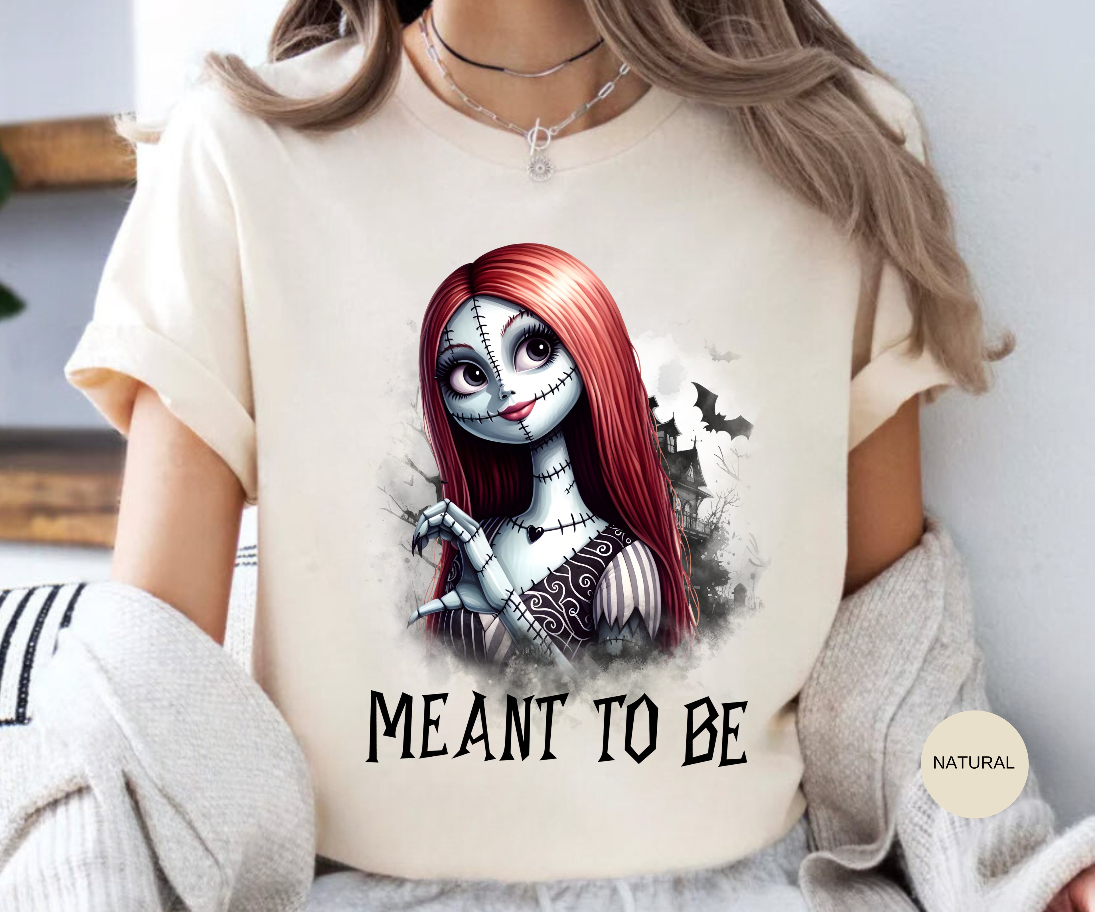 Jack and Sally Couples Halloween Shirts | We're Simply Meant To Be Nightmare Before Christmas Tee | Halloween Couples Matching Shirts