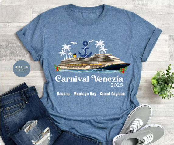Carnival Venezia Cruise Shirt | Caribbean Carnival Cruise Souvenir
